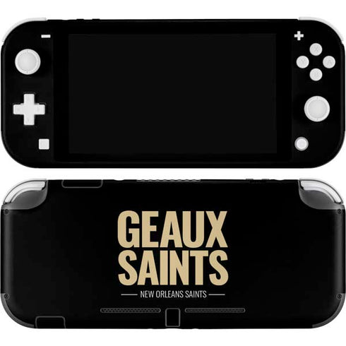 NFL New Orleans Saints Team Motto Nintendo Switch Lite Skin